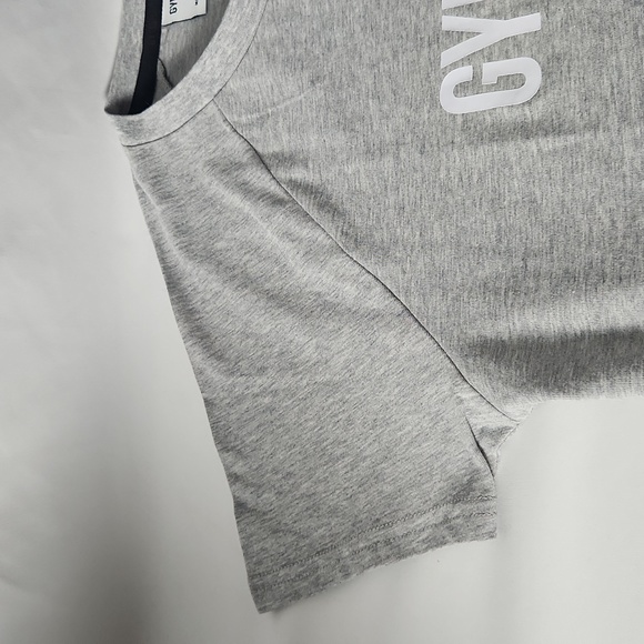 Gymshark Ladies Med. Grey tee shirt Cotton Blend with Elastane for a Perfect Fit - Picture 4 of 7